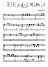 Téléchargez l'arrangement pour piano de la partition de Traditionnel-Desirs-de-la-venue-du-Sauveur en PDF